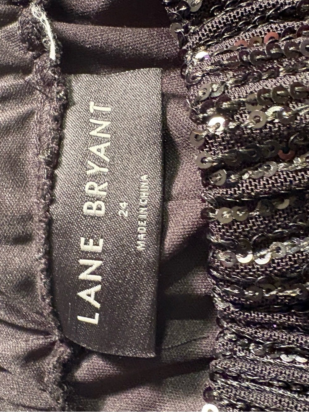 Lane Bryant Black Sequin Bottoms